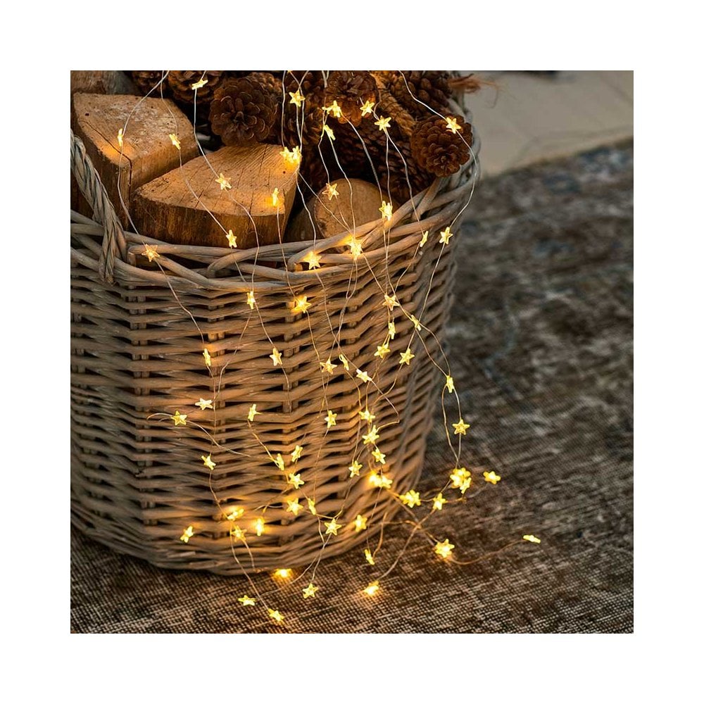 Sirius Home 'Trille Star' Lichterkette – Mit Sternen Aus Acryl, 3,9 M, 40 LEDs, Batteriebetrieben, Automatischer Timer