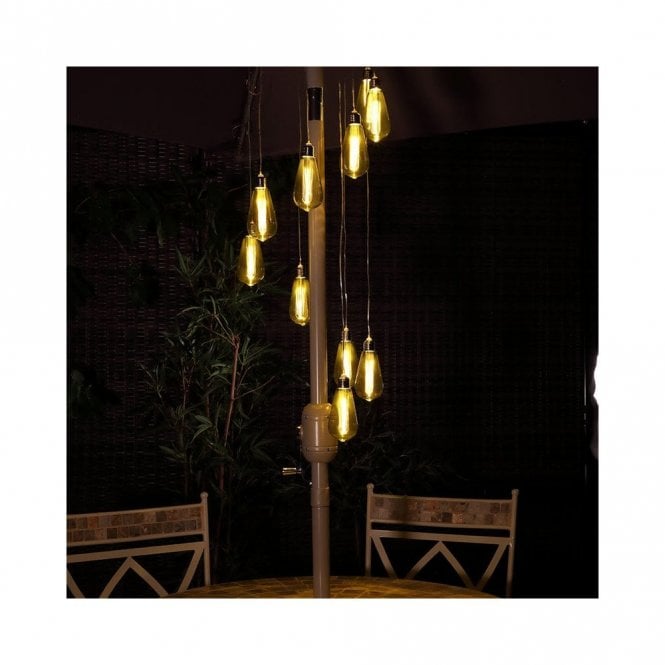 Discovery Filament 10 Light Battery Operated LED Festoon Spiral Chandelier