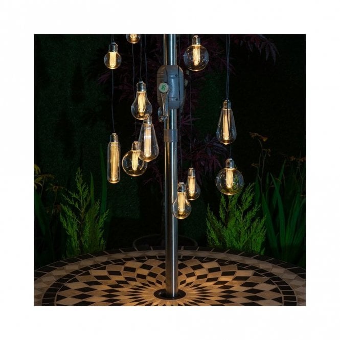 Discovery Filament 15 Light Battery Operated LED Festoon Spiral Chandelier