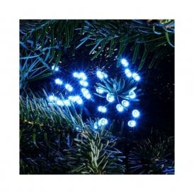 17.92M Set Of 240 Ice Blue LED Multi-Function String Lights With Green Cable