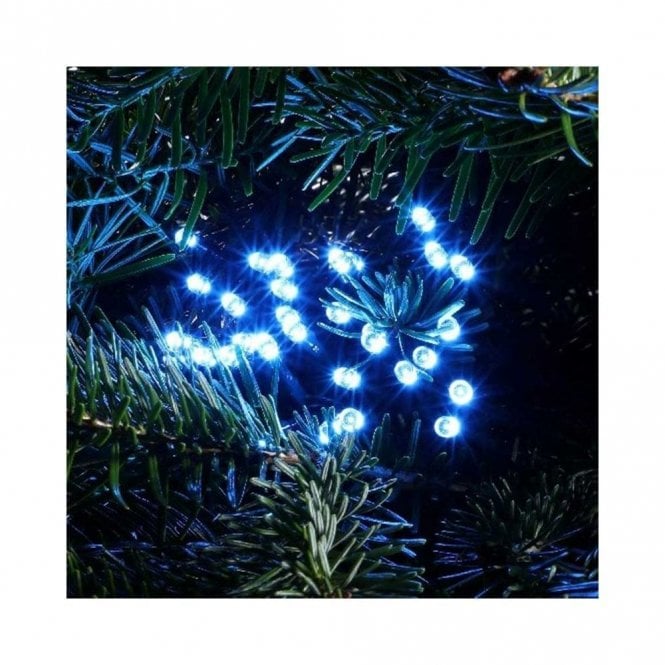 Edit Edit Set Of 120 Ice Blue LED Multi-Function String Lights With Green Cable