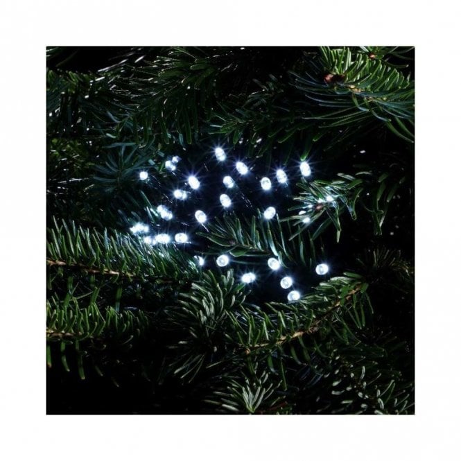 Edit Edit Set Of 120 White LED Multi-Function String Lights With Green Cable
