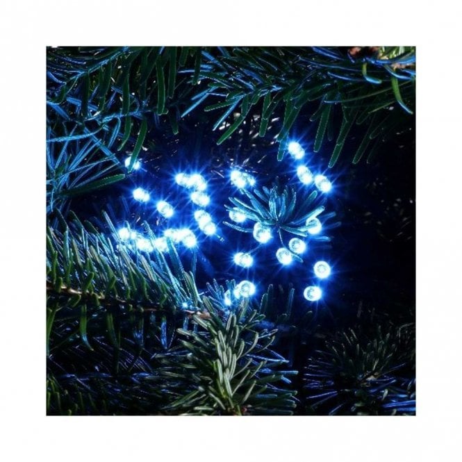 Edit Set Of 360 Ice Blue LED Multi-Function String Lights With Green Cable