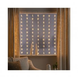 1.4M Warm White LED Star Curtain Lights With 120 Lights