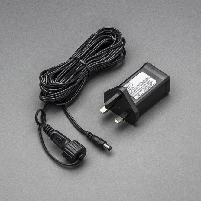 Konstsmide Connectable String Lights 5M Start Cable with Plug with Black Cable