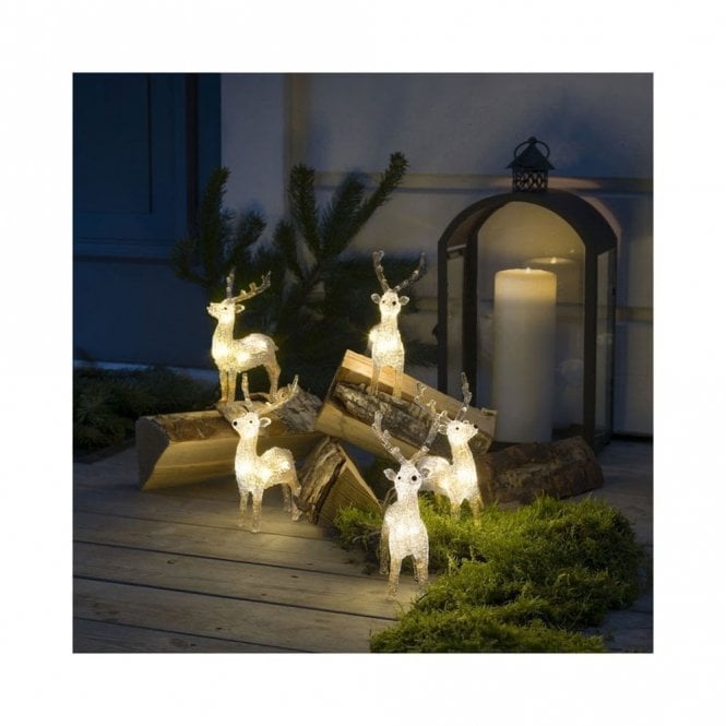 Konstsmide Set Of 5 Reindeer LED String Lights