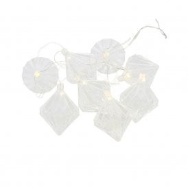 Sirius Nellie Set Of 8 Clear Glass Battery Operated LED String Lights